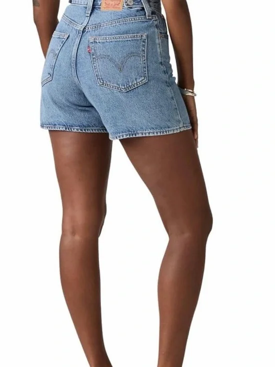 Cinch Light Blue High-Rise Denim Shorts - Picture 2 of 5